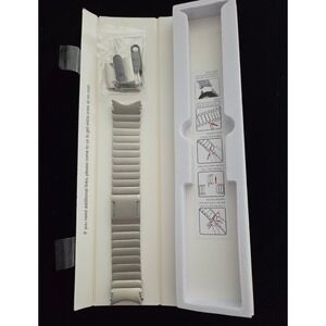 Fullmosa Titanium Smart Watch Band 20mm Link Bracelet Metallic Silver NIB‎